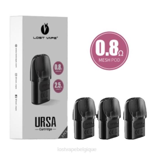 Lost Vape URSA dosettes de remplacement | 2,5 ml (paquet de 3) noir 0,8 ohm BX2V8V123 Lost Vape prix belgique