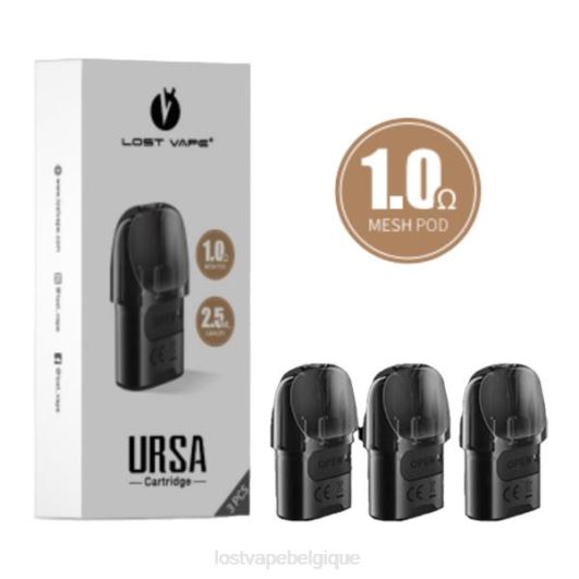 Lost Vape URSA dosettes de remplacement | 2,5 ml (paquet de 3) noir 1.ohm BX2V8V124 Lost Vape price belgique